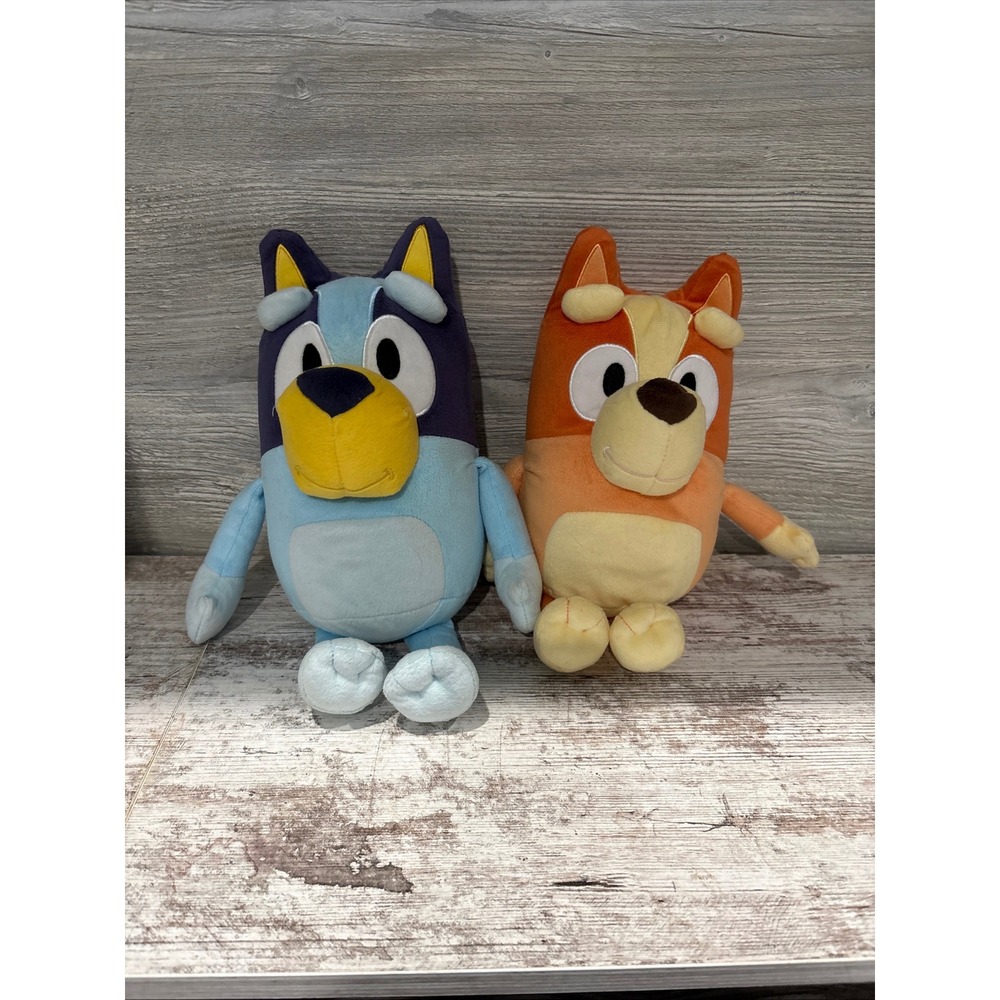 Bluey and Bingo Moose Toys Plush Stuffed Animal Set 8 Inch Blue Orange‎ Heelers